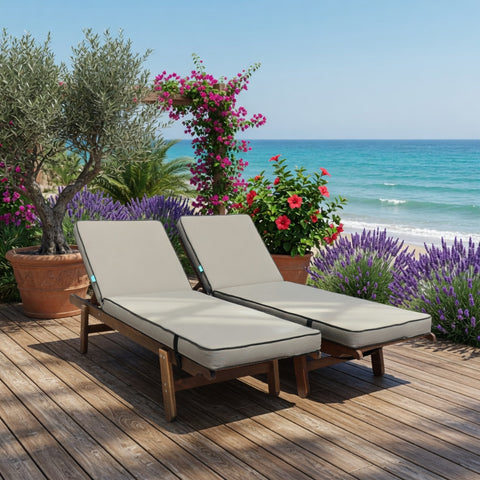 Set 2 pieces Sun loungers-St Tropez